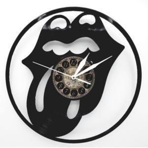 THE ROLLING STONES vinyl record clock